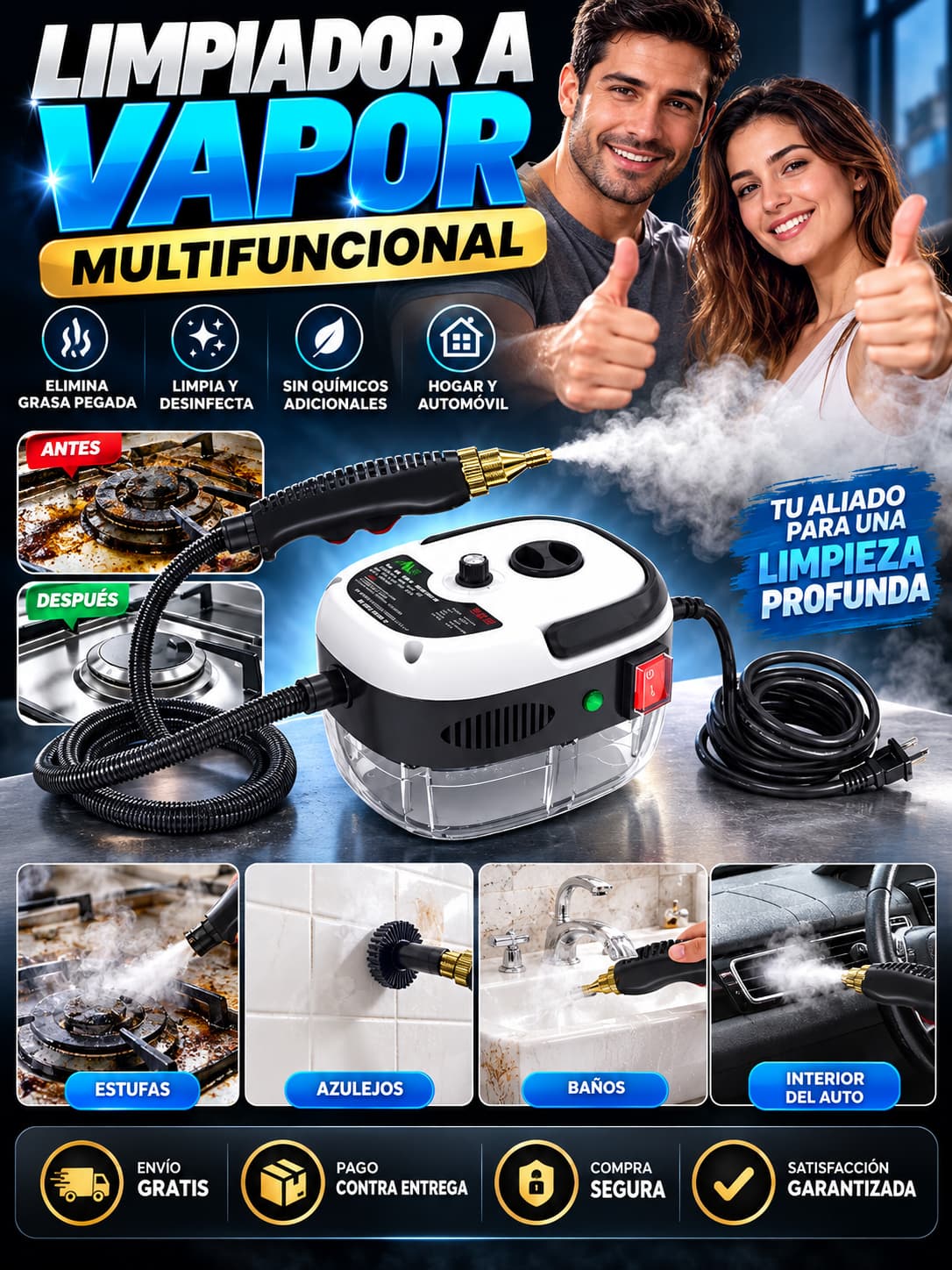 Limpiador a Vapor Multifuncional