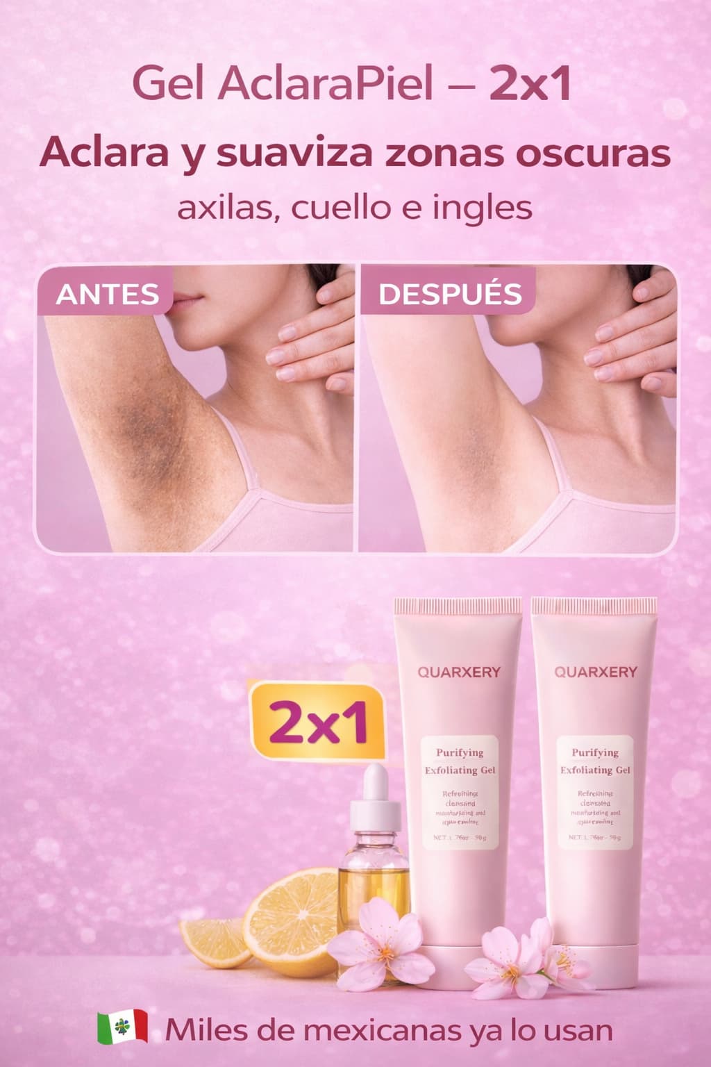 Gel Exfoliante Quarxery - 2x1 Solo Hoy