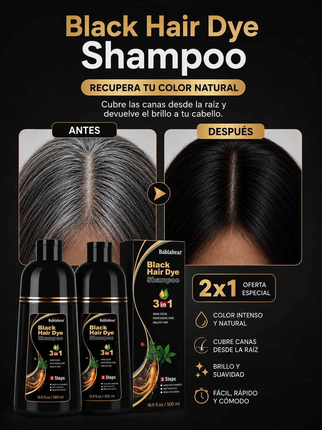 Shampoo Cubre Canas - 2X1