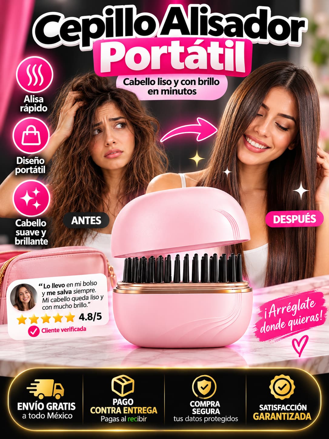 Cepillo Alisador Portatil