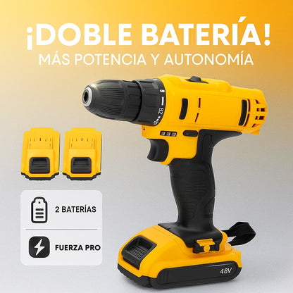 Taladro Inalámbrico con 2 Baterías 48v