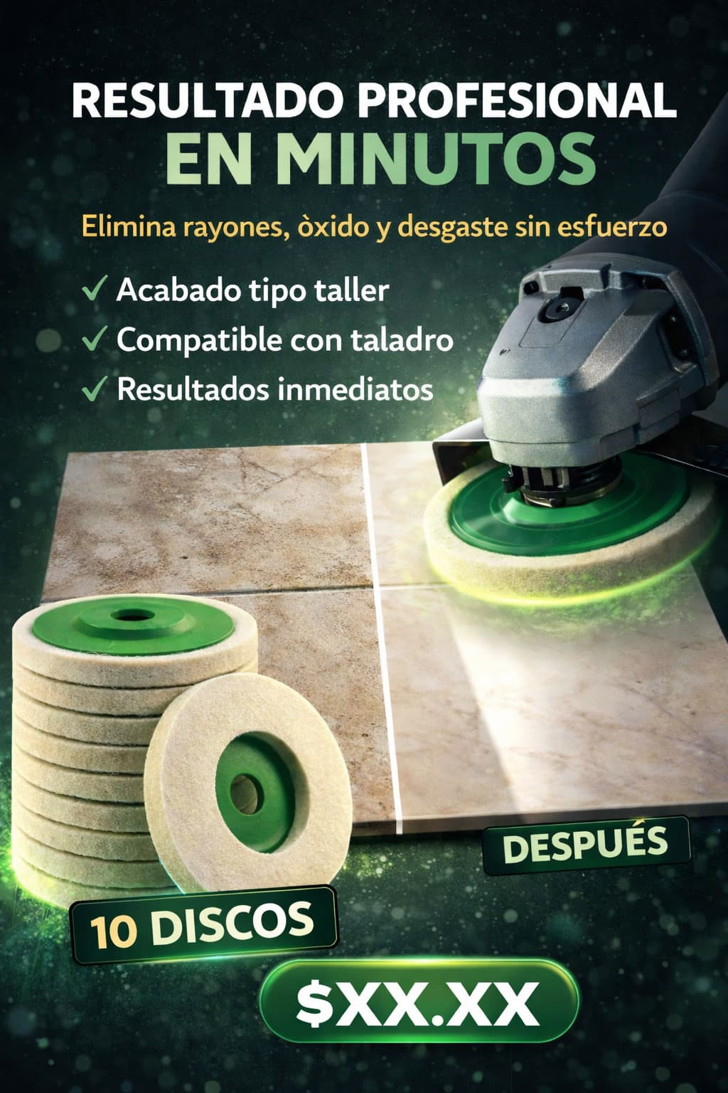 PulidoMax™ – Kit 10 Discos Pulidores