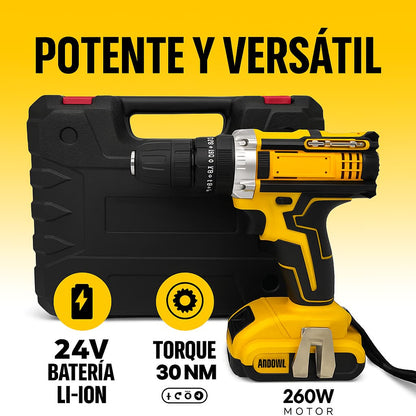 Taladro Inalámbrico con 2 Baterías.