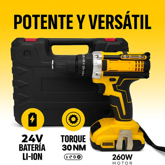 Taladro Inalámbrico con 2 Baterías.