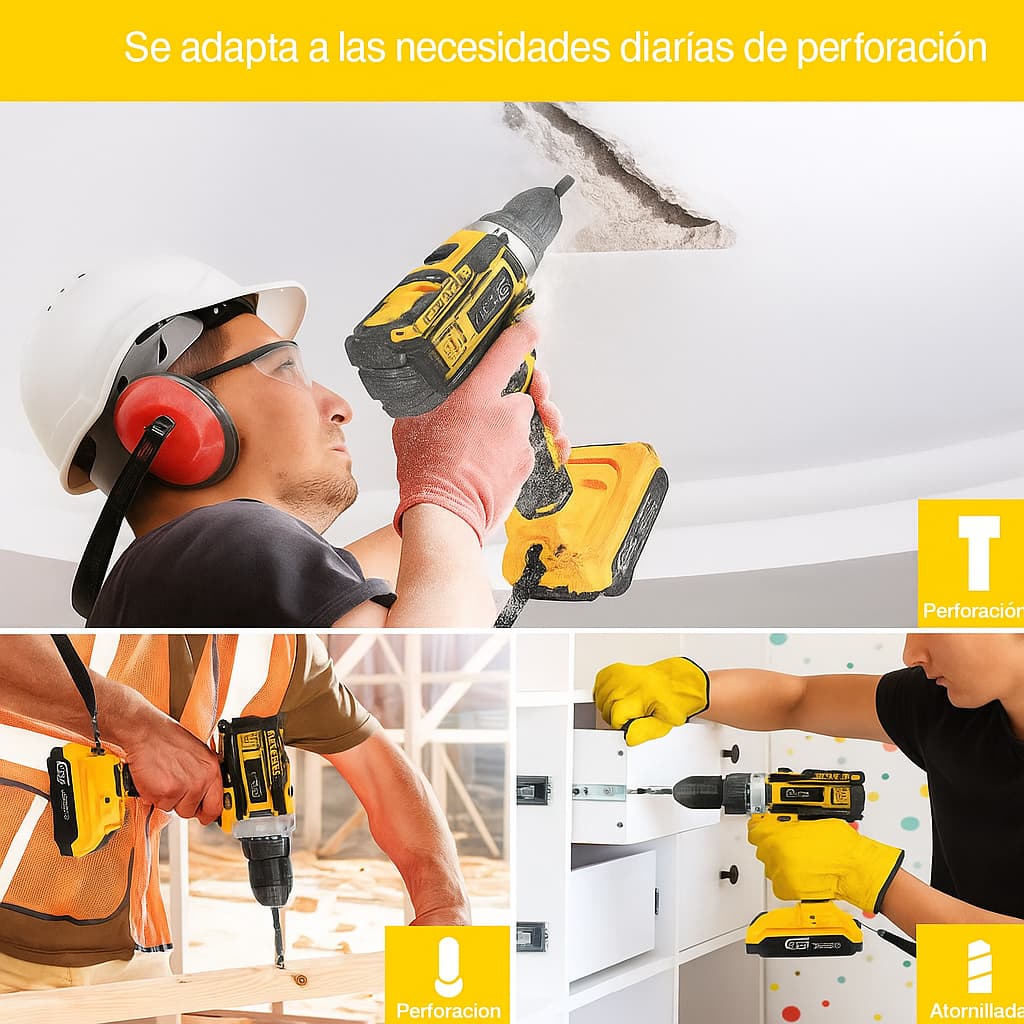 Taladro Inalámbrico con 2 Baterías 48v