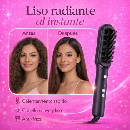 Cepillo Alisador - Alisado Rápido