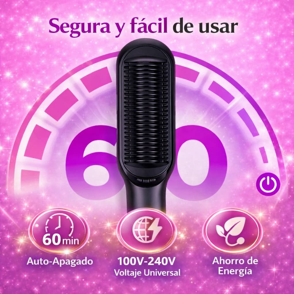 Cepillo Alisador - Alisado Rápido