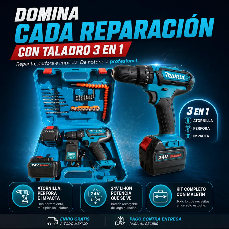 Taladro Makita 3 en 1