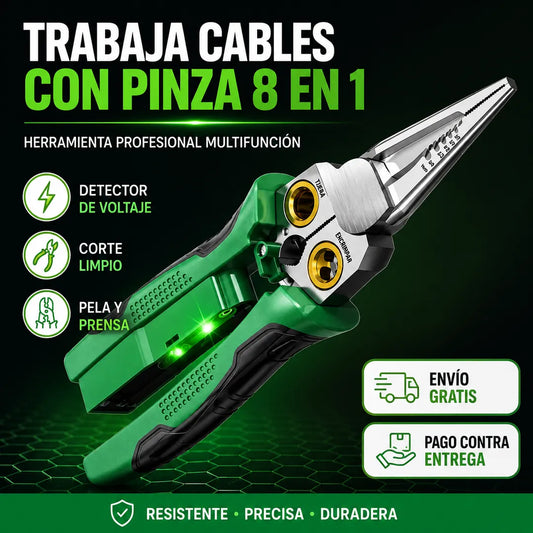 Pinza Electricista Con Detector Voltaje
