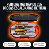 Kit de 6 Brocas Escalonadas de Titanio
