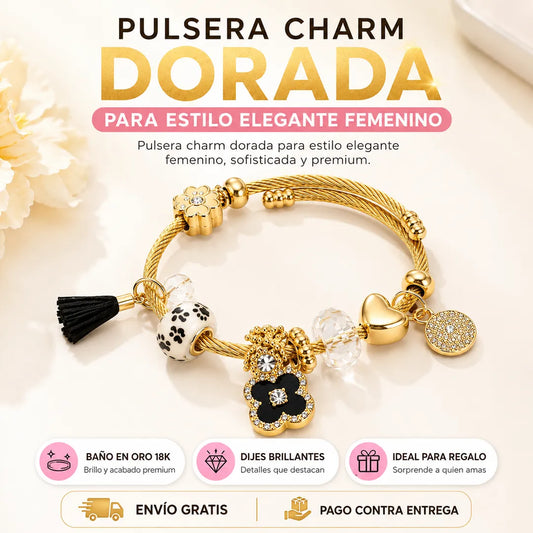 Pulsera Pandora Con Baño En Oro 18k