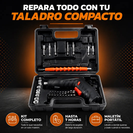 Kit Taladro Compacto Multiuso
