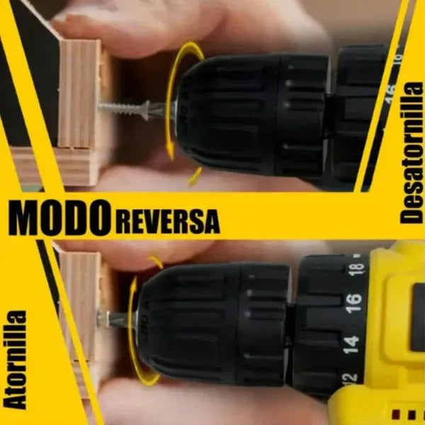 Taladro Inalámbrico con 2 Baterías.