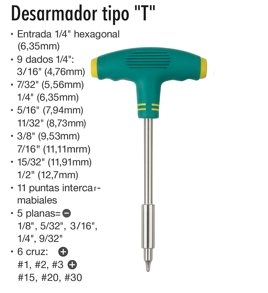 Desarmador T Multiuso